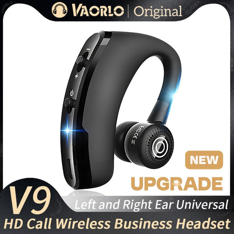 VAORLO V9 Bluetooth Earphone Sport Driver Car Wireless Headphone With Mic HD Handsfree Calling Stereo Muics Business Headset V8