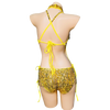 Beaded Sequin Tassel Performance Bodysuit