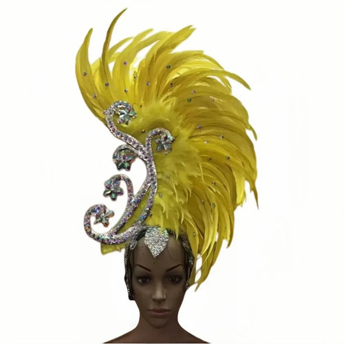 The Stardust Royal Plume – Feathered Carnival & Cabaret Stage Headdress