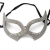 Sparkling Rhinestone Masquerade Face Mask – Breathable Crystal Veil Headwear for Banquets, Festivals & Halloween Costumes