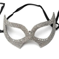Sparkling Rhinestone Masquerade Face Mask – Breathable Crystal Veil Headwear for Banquets, Festivals & Halloween Costumes
