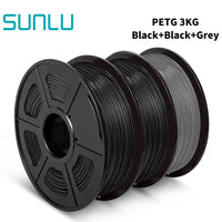 SUNLU PETG 3D Filament 1KG 3 Rolls 1.75mm +/-0.02MM 3D Printing Filament Neatly Wound Filament Vacuum Packing Fast Shipping EzBuyCo