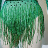 Rhinestone Tassel Mesh Performance Bodysuit