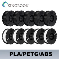 KINGROON 10KG PLA/ ABS/ PETG Filament 1.75mm Black White Gray , Wholesale 10 Rolls PLA ABS PETG Plastic For 3D Printer