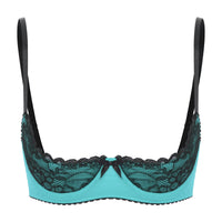 Lace Underwire Half-Cup Balconette Bra