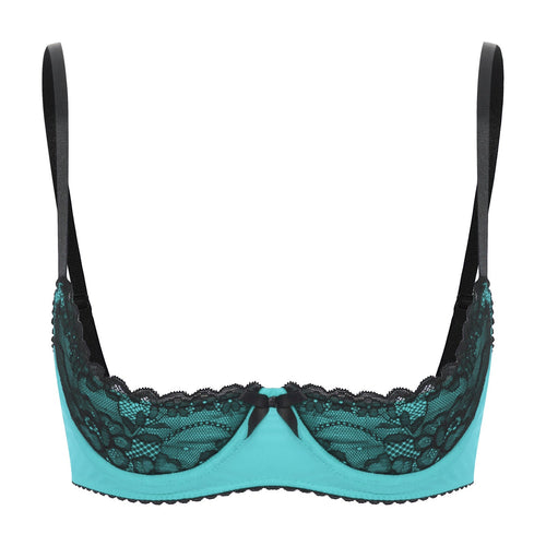 Lace Underwire Half-Cup Balconette Bra