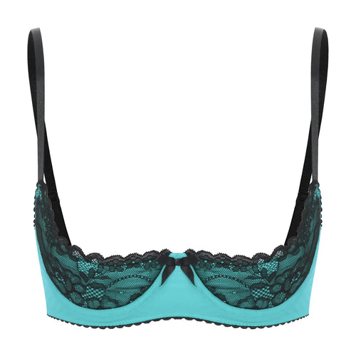 Lace Underwire Half-Cup Balconette Bra