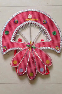 Sequined Butterfly-Style Costume Backpiece with Draped Chain