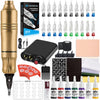 Complete Tattoo Machine Pen Kit Wireless Mini Power Supply Battery Tattoo Set 20PCS Cartridge Needles Rotary Machine Pen Kit