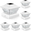 4/6/8/12 Pack 2 Mode Bright Solar Post Lights, Solar Powered Deck Lights for 4x4 4.5x4.5 5x5 Posts in Garden Decor, White