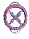 Rhinestone-Embellished Feather Backpiece Frame with Harness
