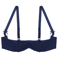 Lace Underwire Half-Cup Push-Up Bra