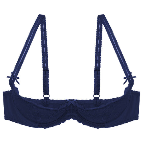 Lace Underwire Half-Cup Push-Up Bra