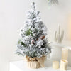 30/40/50/60cm Desktop Christmas Tree Snow Flocked Xmas Tree Holiday Home Decoration Mini Xmas Tree Ornaments New Year Navidad