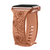 Apple Watch Silicone Strap - Floral Engraved, Soft and Waterproof