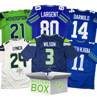 Autographed/Signed Seattle Football Jersey Mystery Box with PSA JSA or Beckett COA