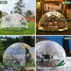 Garden Dome Igloo, 12 *7.2 ft PVC Dome Tents with 2 *10m Light Strings,Weatherproof Greenhouse Garden Bubble Tent,Outdoor Igloo