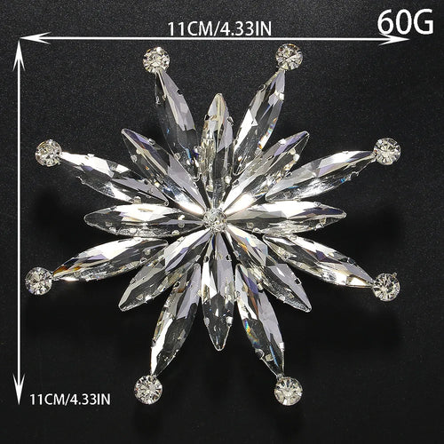 Large Luxury Rhinestone Star Brooch