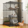 Cat Cage Indoor Catio DIY Cat Enclosures Metal Cat Playpen  Kennels Pet Crate with Extra Large Hammock