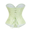Victorian Floral Jacquard Overbust Corset Front Busk Lace-Up Bustier Top