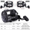 Sougayilang Trolling Reel Drum Fishing Reel Left/Right Hand Casting Sea Fishing Reel Large Line Capacity Baitcasting Reel