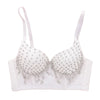 Rhinestone Fringe Embellished Showgirl Bra