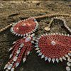 Red Rhinestone Body Chain & Headpiece