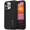 For iPhone 14/iPhone 14 Plus/iPhone 14 Pro/iPhone 14 Pro Max 5G 3-Layers Heavy Duty Protective Kickstand Phone Cover Black Case