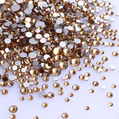 SS3-SS30 Yellow Series Non-Hotfix Glass Flat Back Rhinestones