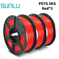SUNLU PETG 3D Filament 1KG 3 Rolls 1.75mm +/-0.02MM 3D Printing Filament Neatly Wound Filament Vacuum Packing Fast Shipping EzBuyCo