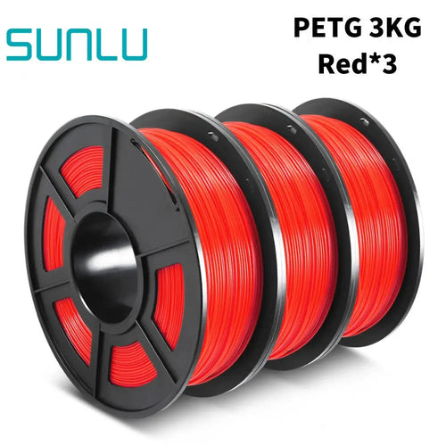 SUNLU PETG 3D Filament 1KG 3 Rolls 1.75mm +/-0.02MM 3D Printing Filament Neatly Wound Filament Vacuum Packing Fast Shipping EzBuyCo