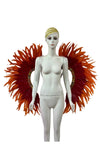 Two-Tone Feather Wing Backpiece Stage Costume Accessory