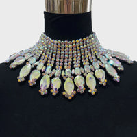 Radiating Statement Rhinestone Crystal Necklace