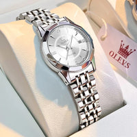 Women's Two Tone Stainless Steel Quartz Watch Luminous