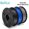 SUNLU PETG 3D Filament 1KG 3 Rolls 1.75mm +/-0.02MM 3D Printing Filament Neatly Wound Filament Vacuum Packing Fast Shipping EzBuyCo