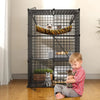 Cat Cage Indoor Catio DIY Cat Enclosures Metal Cat Playpen  Kennels Pet Crate with Extra Large Hammock