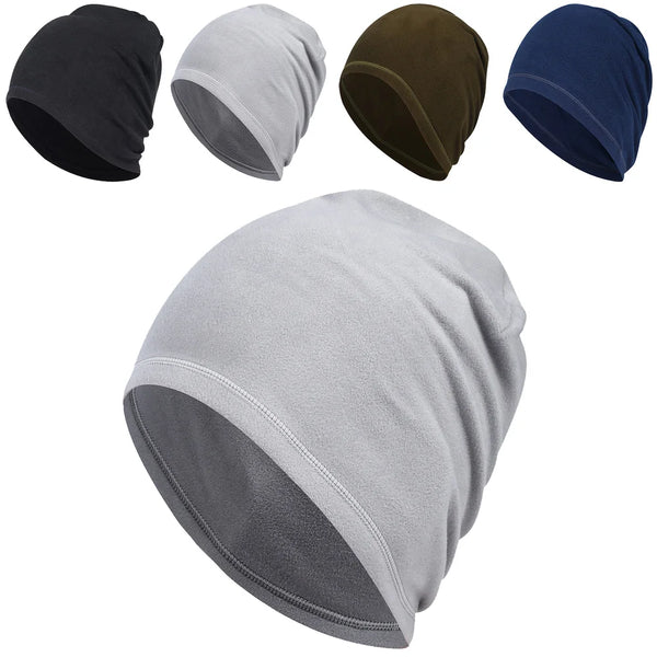 Winter Warm Running Skiing Cycling Skull Cap Helmet Liner Thermal Fleece Beanie Hat Windproof Hat Skullies for Men Women