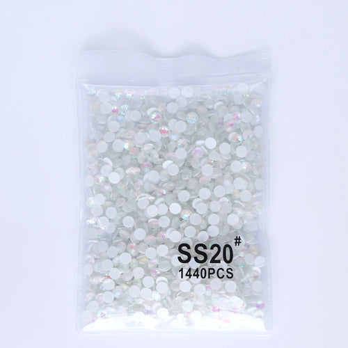 SS6-SS30 Mocha Shimmer White Glass Flatback Non-hotfix Rhinestones