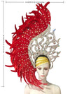 The Stardust Samba Radiance – Elegant Feathered Stage & Carnival Headdress