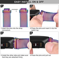 Fitbit Inspire 2, 1, HR Stainless Steel Magnetic Band - Mesh