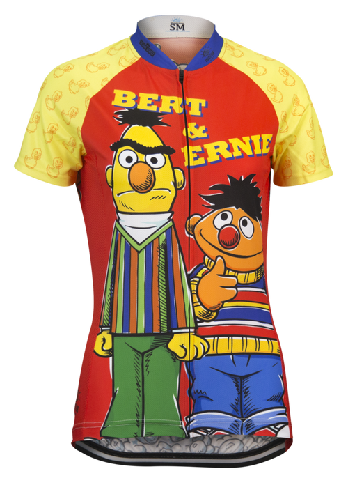 Sesame Street Bert & Ernie Women's Cycling Jersey (S, M, L, XL, 2XL)