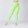 Thin Sheer Oil Glossy High-Stretch Pencil Pants Candy Color Yoga Leggings