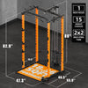 Power Cage with LAT Pulldown Attachment, 1200-Pound Capacity Power Rack Full Home Gym Equipment