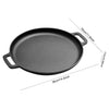 30cm Cast Iron Round Griddle For Crepes And Pizza with Dual Handles Steak Pork Chicken Cooking Pot Kitchen Outdoor BBQ Grill