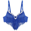 The Stardust Oasis Sirena – Sequined Tassel & Rhinestone Push-Up Belly Dance Bra Top