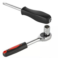 46pcs Metric Flexible Head Ratcheting Wrench Combination Wrench Set 1/4" Drive Hex Bit Socket Set Mechanic Tool Car Repair Tool