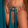 Red Rhinestone Body Chain & Headpiece