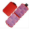 10 Compartments Mini Fishing Tackle Box Fish Lures Square Case Fishing Hooks Holder Accessories Baits Plastic Storage