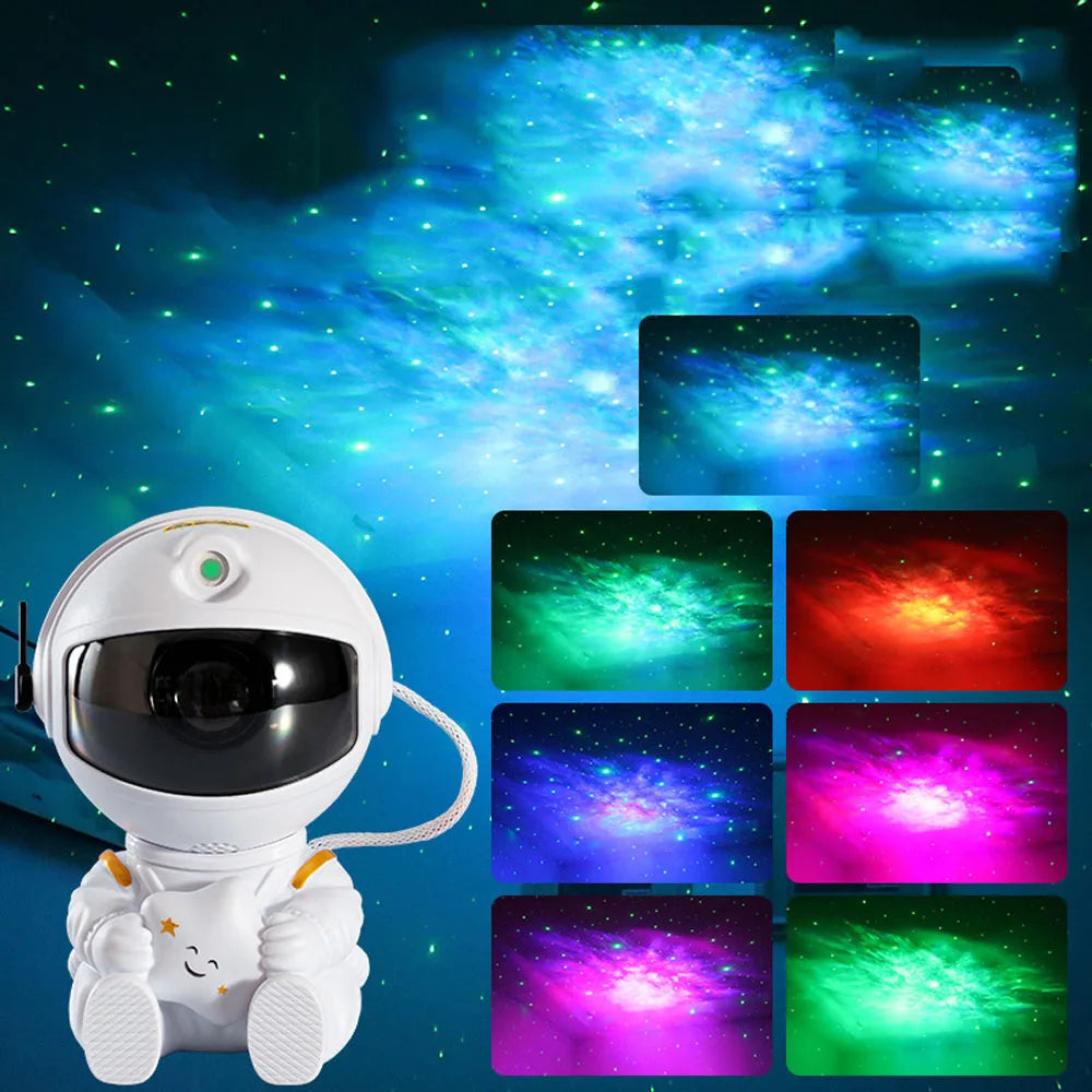 New Spaceman Projection Light Star Galaxy LED Projector Night Light Ambient Lamp For Room Bedroom Decoration Holiday Party Gift