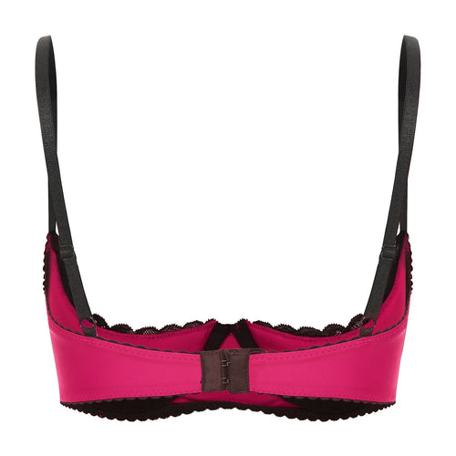 Lace Underwire Half-Cup Balconette Bra
